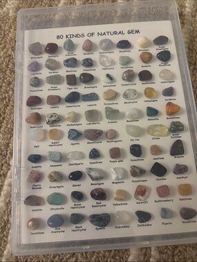80 Kinds of Natural Gemstone Display Set - Assorted Colors